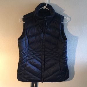 North Face Dk Sapphire Blue puffy vest